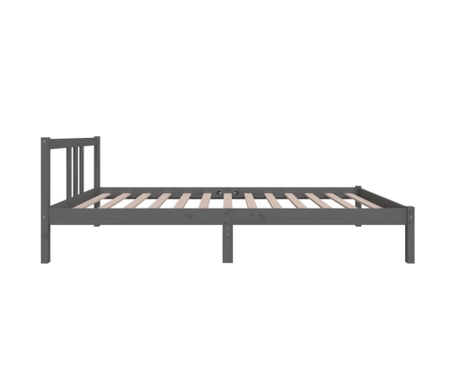 vidaXL Estructura de cama madera maciza gris 100x200 cm