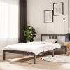 Estructura de cama sin colchón madera maciza gris 100x200 cm