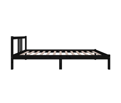 Estructura de cama sin colchón madera maciza negro 100x200 cm