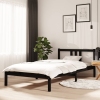 Estructura de cama sin colchón madera maciza negro 100x200 cm