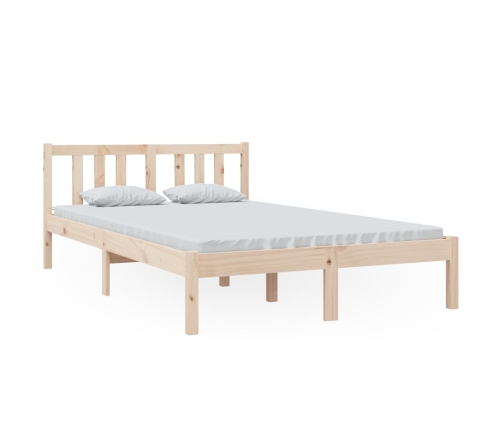 Estructura de cama sin colchón madera maciza 120x200 cm