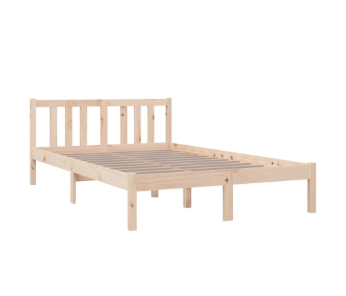 Estructura de cama sin colchón madera maciza 120x200 cm