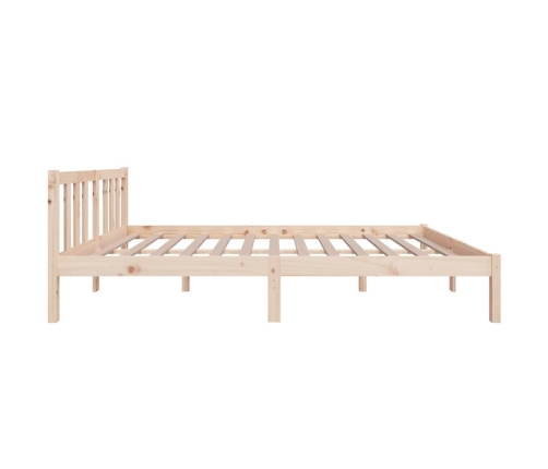 Estructura de cama sin colchón madera maciza 120x200 cm