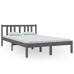 vidaXL Estructura de cama madera maciza gris 120x200 cm