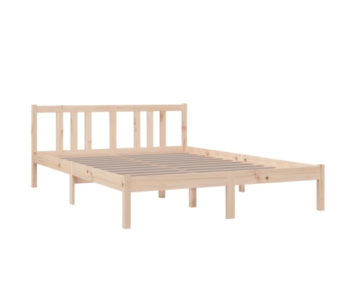 Estructura de cama sin colchón madera maciza 140x200 cm