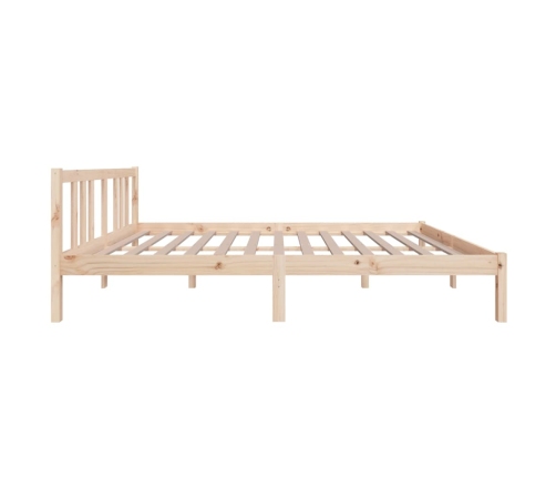 Estructura de cama sin colchón madera maciza 140x200 cm