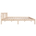 Estructura de cama sin colchón madera maciza 140x200 cm