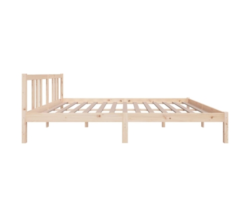 Estructura de cama doble sin colchón madera maciza 150x200 cm