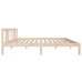 Estructura de cama doble sin colchón madera maciza 150x200 cm