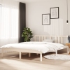 Estructura de cama doble sin colchón madera blanco 150x200 cm