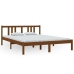 Estructura cama sin colchón madera maciza marrón miel 150x200cm