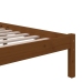 Estructura cama sin colchón madera maciza marrón miel 150x200cm