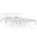 vidaXL Estructura de cama de madera maciza blanco 160x200 cm