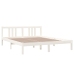 vidaXL Estructura de cama de madera maciza blanco 160x200 cm