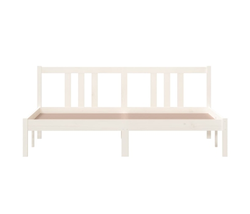 vidaXL Estructura de cama de madera maciza blanco 160x200 cm