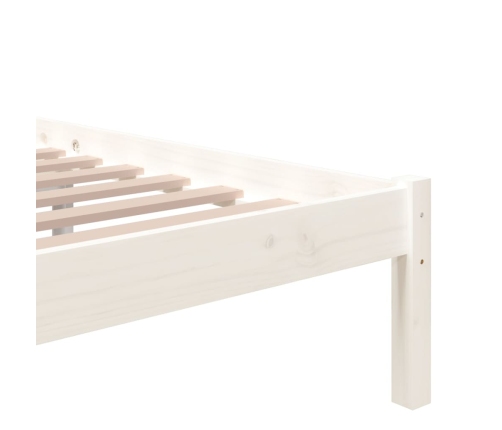 vidaXL Estructura de cama de madera maciza blanco 160x200 cm