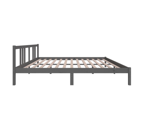 Estructura de cama sin colchón madera maciza gris 180x200 cm