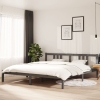 Estructura de cama sin colchón madera maciza gris 180x200 cm