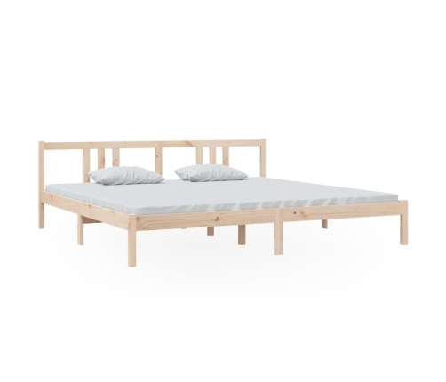 Estructura de cama sin colchón madera maciza 200x200 cm