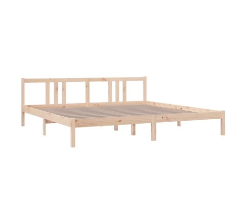 Estructura de cama sin colchón madera maciza 200x200 cm