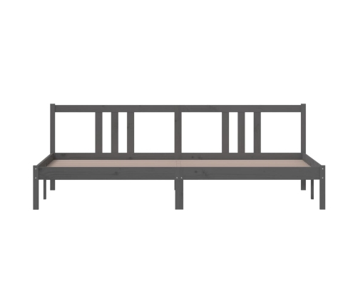 Estructura de cama madera maciza gris 200x200 cm