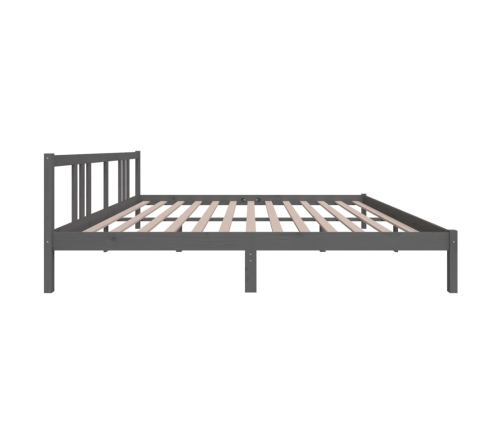 Estructura de cama madera maciza gris 200x200 cm