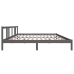 Estructura de cama madera maciza gris 200x200 cm