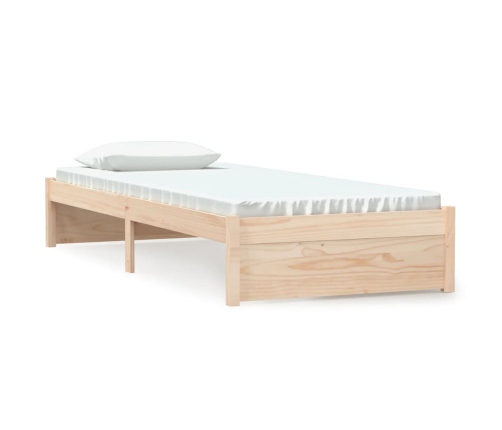 Estructura cama individual sin colchón madera maciza 75x190 cm