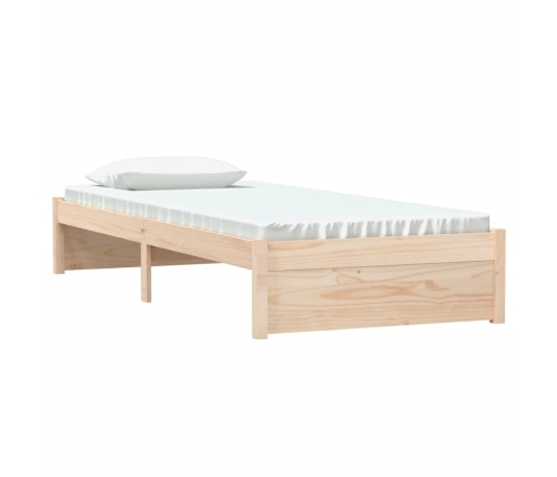 Estructura cama individual sin colchón madera maciza 75x190 cm