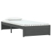 Estructura de cama individual madera maciza gris 75x190 cm