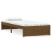 Estructura cama sin colchón madera maciza marrón miel 75x190 cm