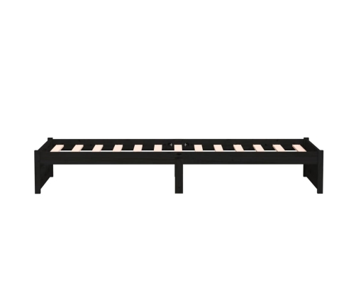 Estructura de cama sin colchón madera maciza negro 75x190 cm