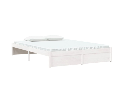 Estructura de cama doble sin colchón madera blanco 135x190 cm