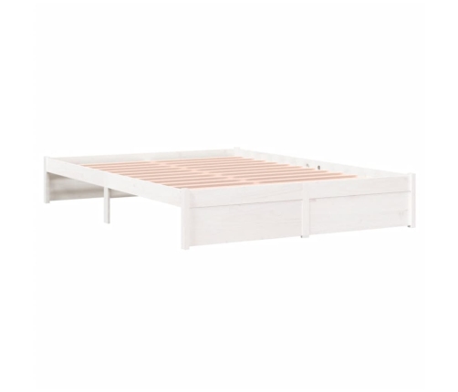 Estructura de cama doble sin colchón madera blanco 135x190 cm