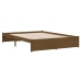 Estructura cama sin colchón madera maciza marrón miel 140x190cm