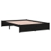 Estructura de cama sin colchón madera maciza negro 140x190 cm