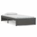 Estructura de cama madera maciza gris 90x200 cm