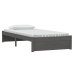 Estructura de cama madera maciza gris 90x200 cm