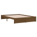Estructura cama sin colchón madera maciza marrón miel 140x200cm