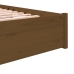 Estructura cama sin colchón madera maciza marrón miel 140x200cm