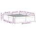 Estructura cama sin colchón madera maciza marrón miel 140x200cm