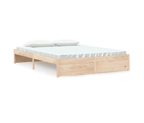 Estructura de cama sin colchón madera maciza 160x200 cm