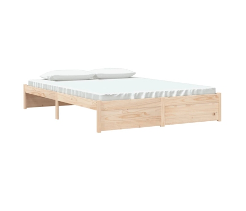 Estructura de cama sin colchón madera maciza 160x200 cm