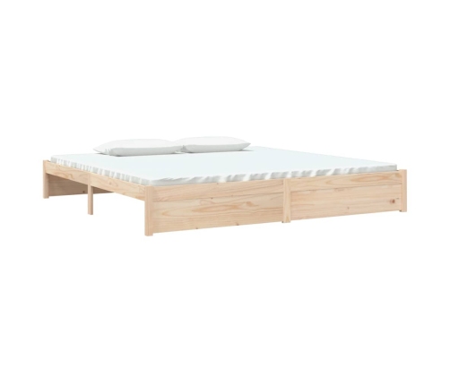 Estructura de cama sin colchón madera maciza 200x200 cm