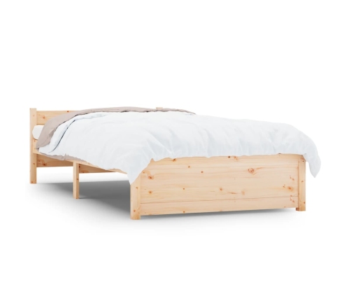 vidaXL Estructura de cama madera maciza 75x190 cm