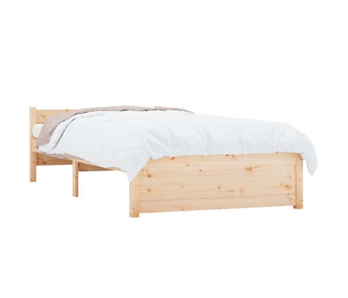 vidaXL Estructura de cama madera maciza 75x190 cm