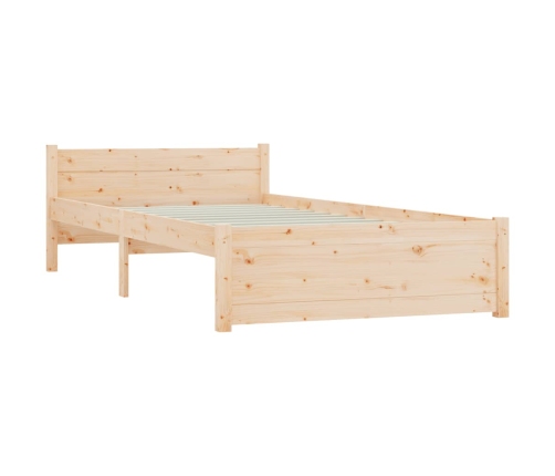 vidaXL Estructura de cama madera maciza 75x190 cm