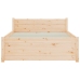 vidaXL Estructura de cama madera maciza 75x190 cm