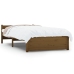Estructura cama sin colchón madera maciza marrón miel 75x190 cm