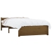 Estructura cama sin colchón madera maciza marrón miel 75x190 cm
